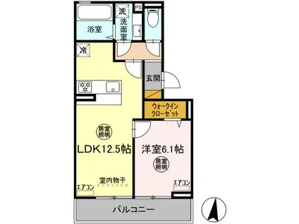 KOCHIA N・S B棟(1LDK/3階)の間取り写真