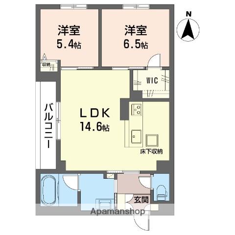 トラストメゾン白木蓮Ⅰ(2LDK/2階)の間取り写真