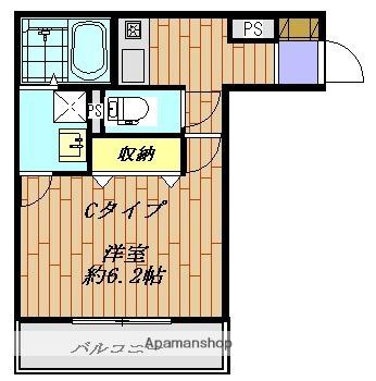 リヴテラス(1K/2階)の間取り写真