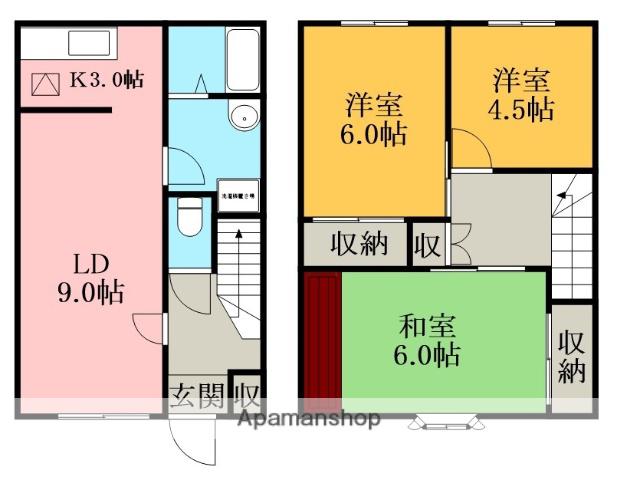 クレッセントハウスＡ館(3LDK)の間取り写真