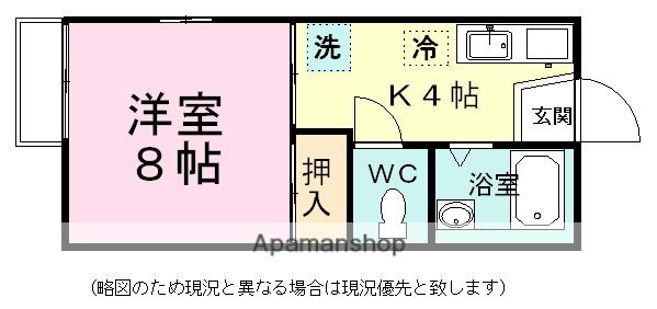 メゾンエスポワールⅠ(1K/1階)の間取り写真