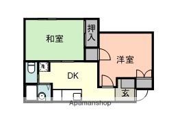 勝田台マリーナハウス1(2DK/1階)の間取り写真