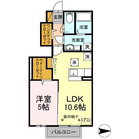 アークトゥルース(1LDK/1階)の間取り写真
