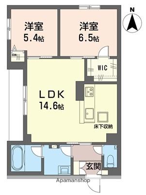 トラストメゾン白木蓮Ⅱ(2LDK/1階)の間取り写真