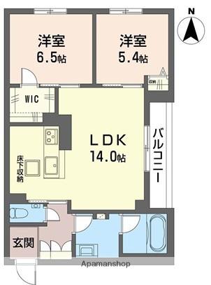 トラストメゾン白木蓮Ⅱ(2LDK/2階)の間取り写真