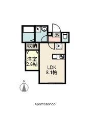 KEIAI RESIDENCE 勝田台(1LDK/1階)の間取り写真