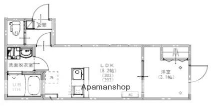 KEIAI RESIDENCE 北習志野Ⅲ(1LDK/3階)の間取り写真