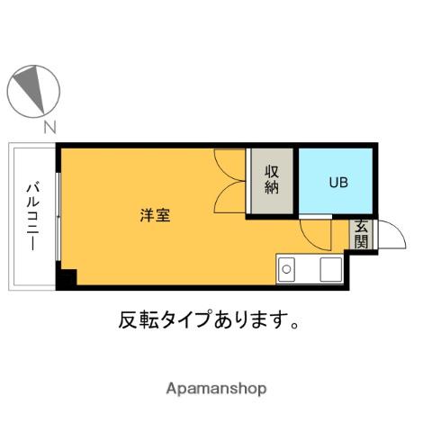 サンライズ多田(ワンルーム/3階)の間取り写真