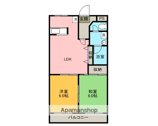 リバーサイド参番館 1階階 間取り