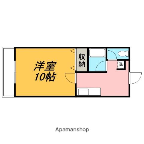グレース八木3(1K/4階)の間取り写真