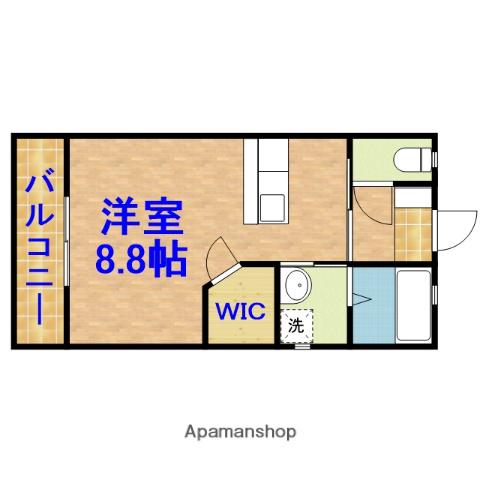 グレイスフル マロー(1K/3階)の間取り写真