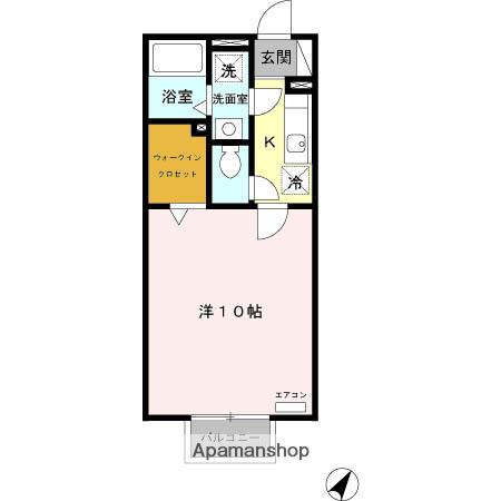 ESTRONDE(1K/1階)の間取り写真