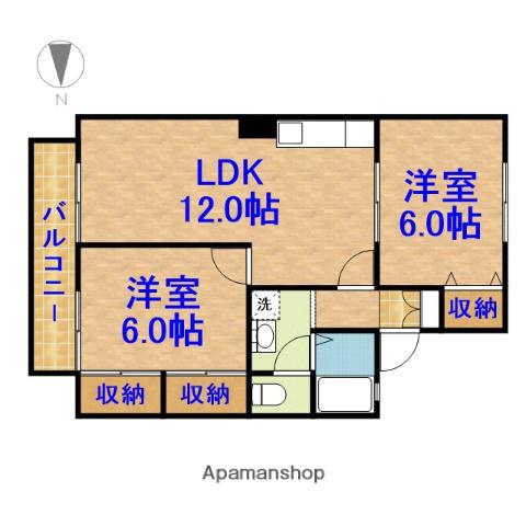 パストラルコート(2LDK/2階)の間取り写真