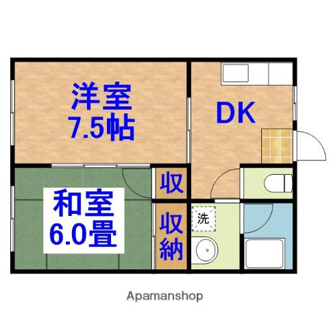 アーバンハイツYM(2DK/1階)の間取り写真
