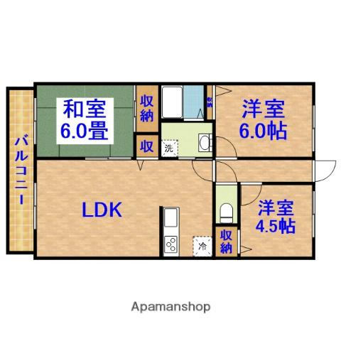 コスモ茂原 4階階 間取り