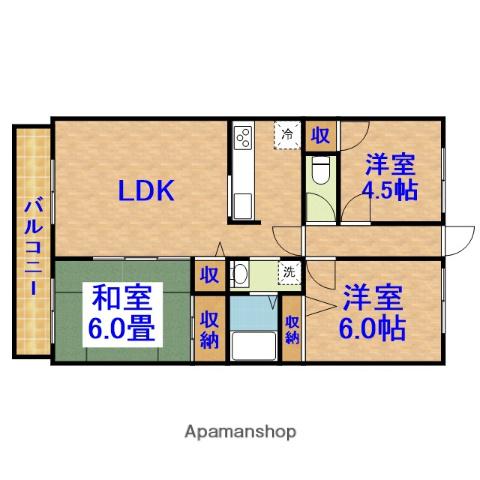 コスモ茂原 7階階 間取り