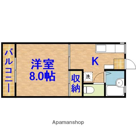 アンシャンブル姉崎(1K/1階)の間取り写真