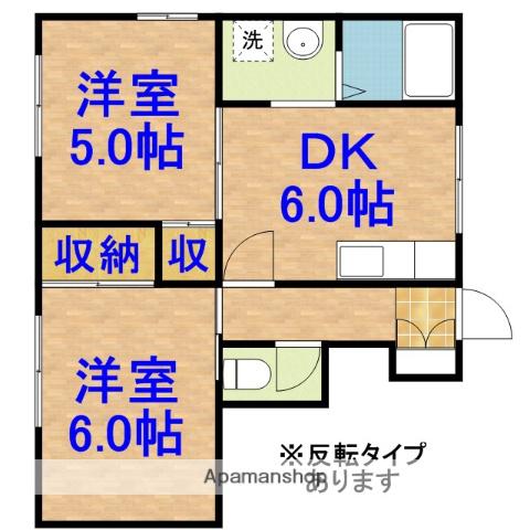 さんくらふと(2DK/1階)の間取り写真