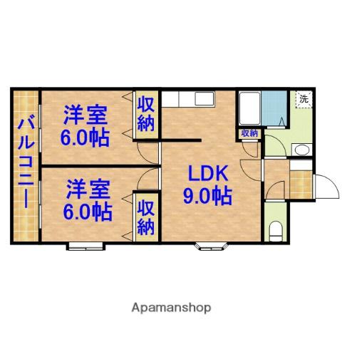 マイフェアレディV(2LDK/2階)の間取り写真