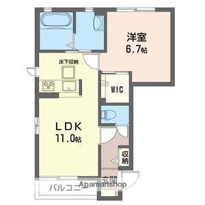 フォルシェC(1LDK/1階)の間取り写真