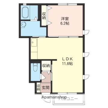アムルーズ(1LDK/1階)の間取り写真