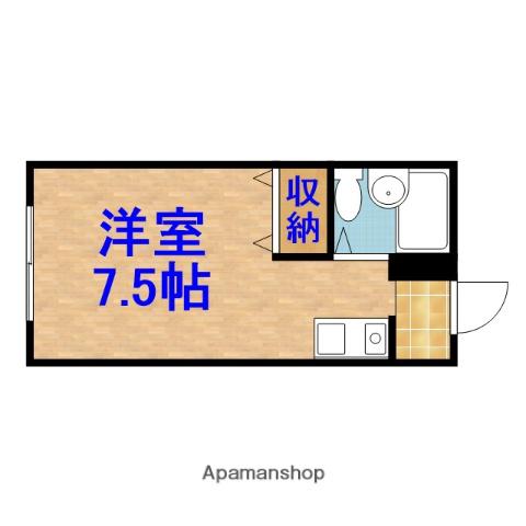 クリヤハイツ(ワンルーム/2階)の間取り写真