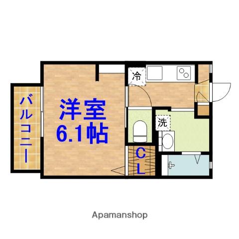 ビラバレーアーツ(1K/2階)の間取り写真