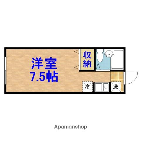 グランメール辰巳(ワンルーム/2階)の間取り写真