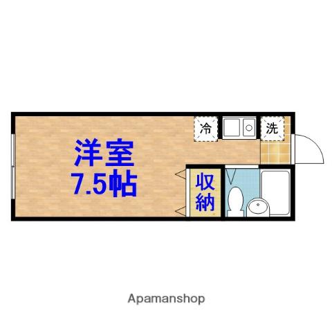 グランメール辰巳(ワンルーム/2階)の間取り写真