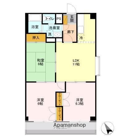山善ビル 5階階 間取り