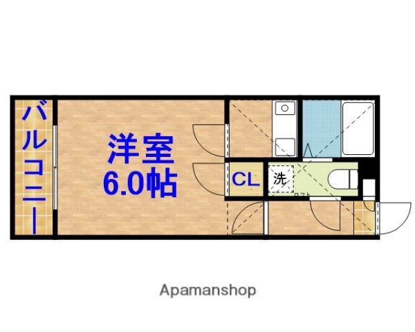 きららメゾン(1K/1階)の間取り写真