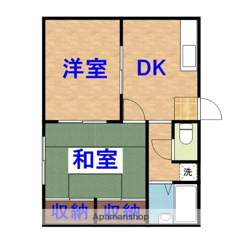 石井ハイツ(2DK/1階)の間取り写真