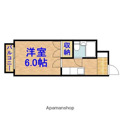 姉崎グリーンハイツ2(1K/2階)の間取り写真