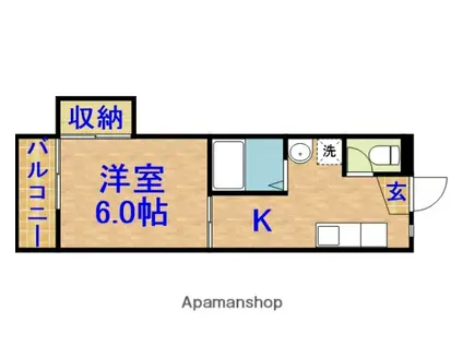 プロスパハイツ(1K/1階)の間取り写真