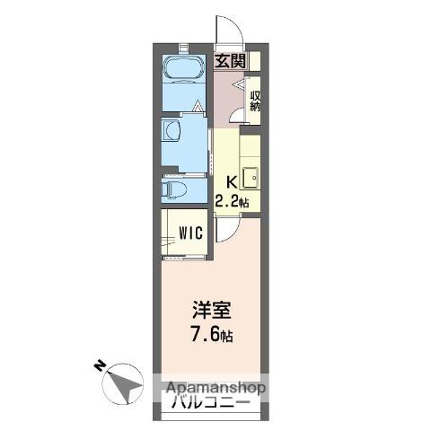 エルシオン京葉(1K/2階)の間取り写真
