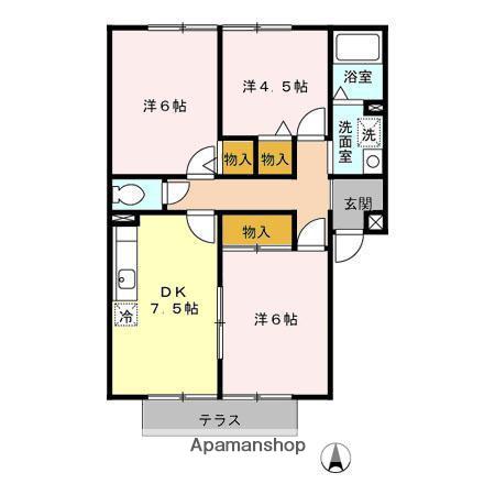 パセオみずほ台(3DK/1階)の間取り写真