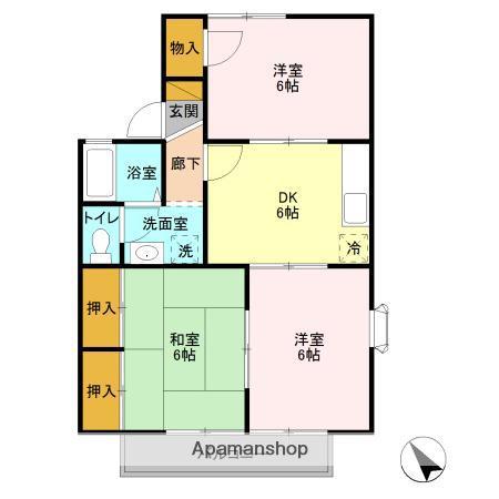ビレッジJUNA(3DK/1階)の間取り写真