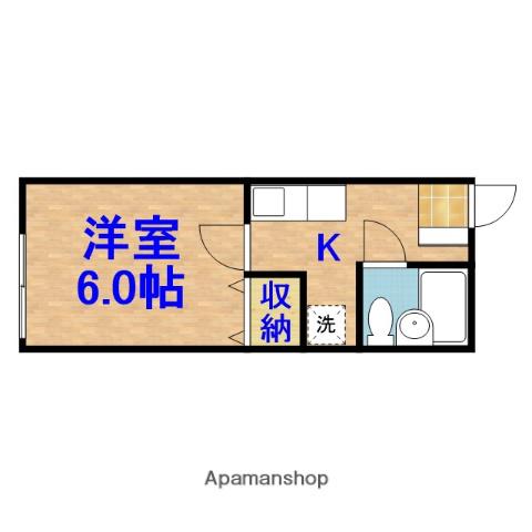 アゼリア(1K/1階)の間取り写真