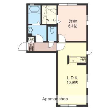 ジュルネⅡ(1LDK/2階)の間取り写真