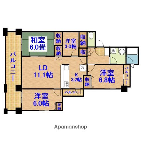 ロータリーパレス姉ヶ崎(4LDK/5階)の間取り写真