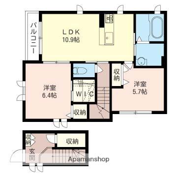 ボヌール(2LDK/2階)の間取り写真