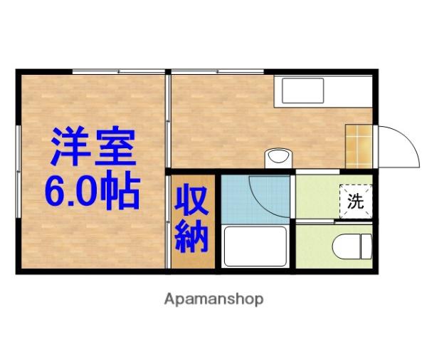 第一パレスA棟(1K/1階)の間取り写真