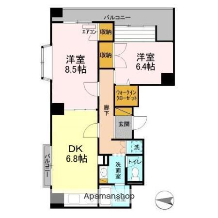 アーバンエクセル蘇我(2DK/3階)の間取り写真