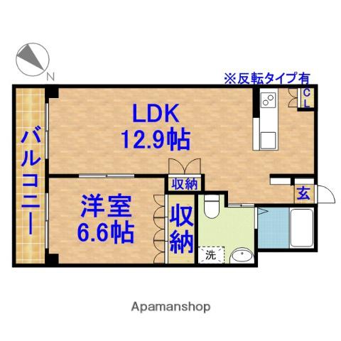 グランドステージ市原(1LDK/2階)の間取り写真