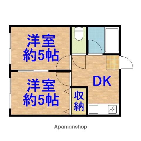 ティアラレジデンス(2DK/2階)の間取り写真