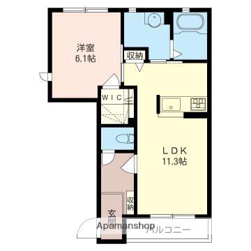 トゥインクル桜(1LDK/1階)の間取り写真