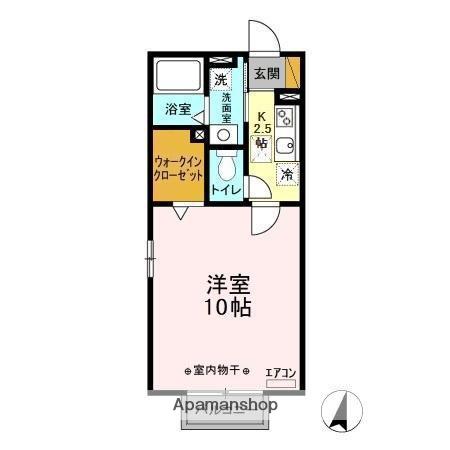 ソンリッサ(1K/1階)の間取り写真