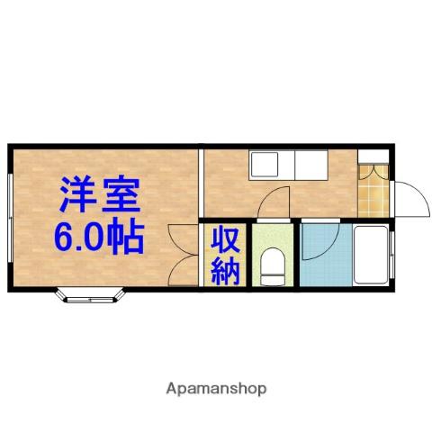 シャイン・ウエスト(1K/1階)の間取り写真