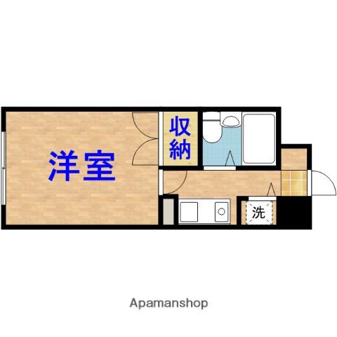 ロザール市原(1K/2階)の間取り写真