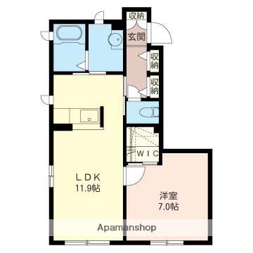グレースⅠ(1LDK/1階)の間取り写真